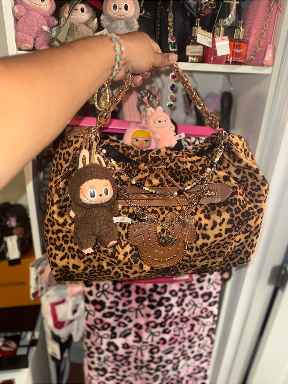 True Religion Leopard Print Tote Bag